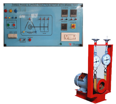 Three Phase Slip-ring Induction Motor With Brake Test